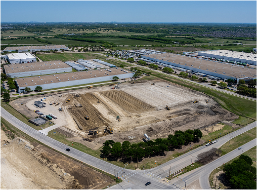 Drone shot of Independence manufacturing facility